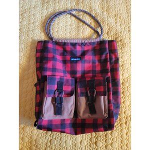 Kavu Shoulder Bag Buffalo Red/Black Checkered Pattern
